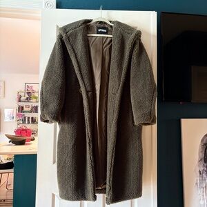 Apparis Women's Dark Green Teddy Jacket